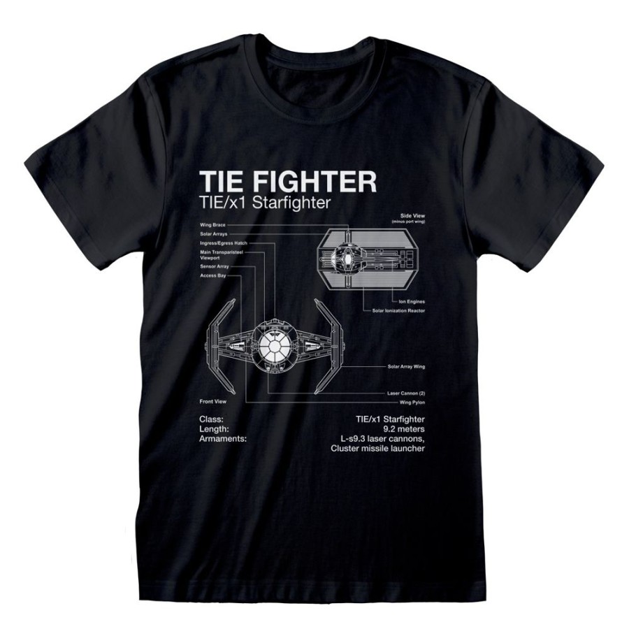 STAR WARS | Star Wars - T-Shirt - Tie Fighter Sketch (S)