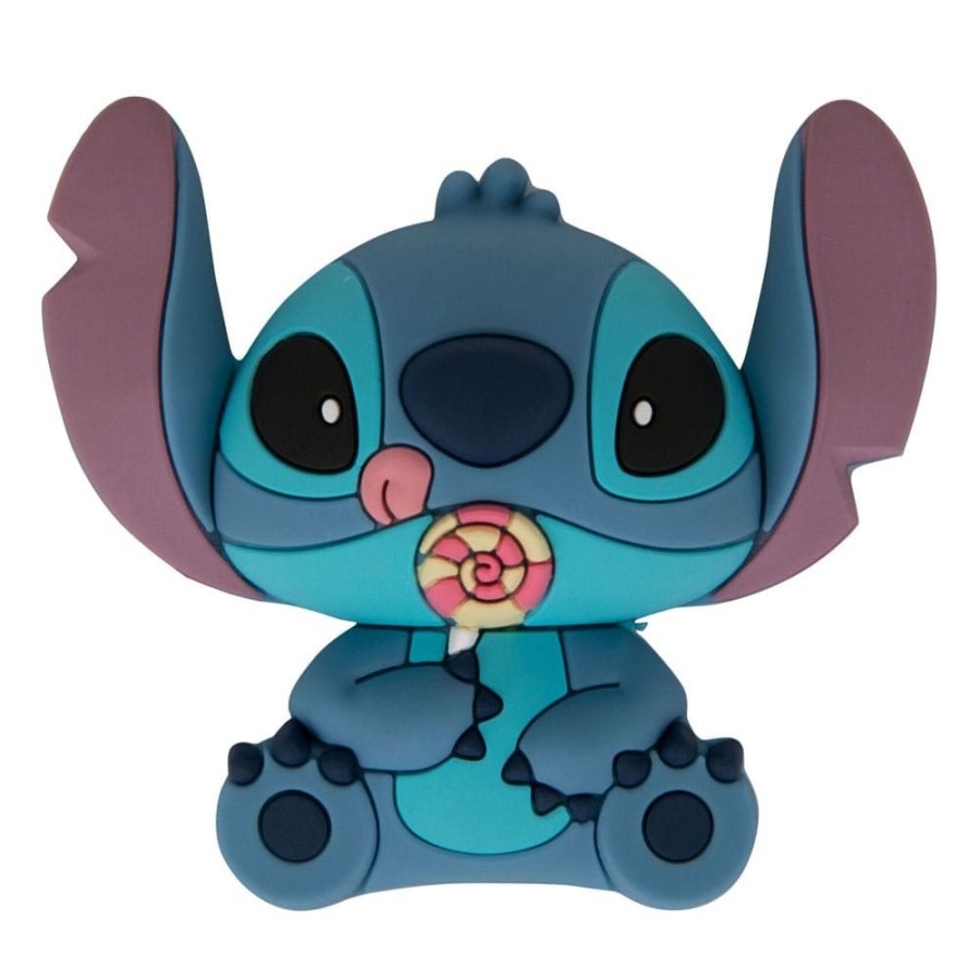 Monogram | Disney - Stitch Avec Lollipop - Aimant A Collectionner En Mousse 3D