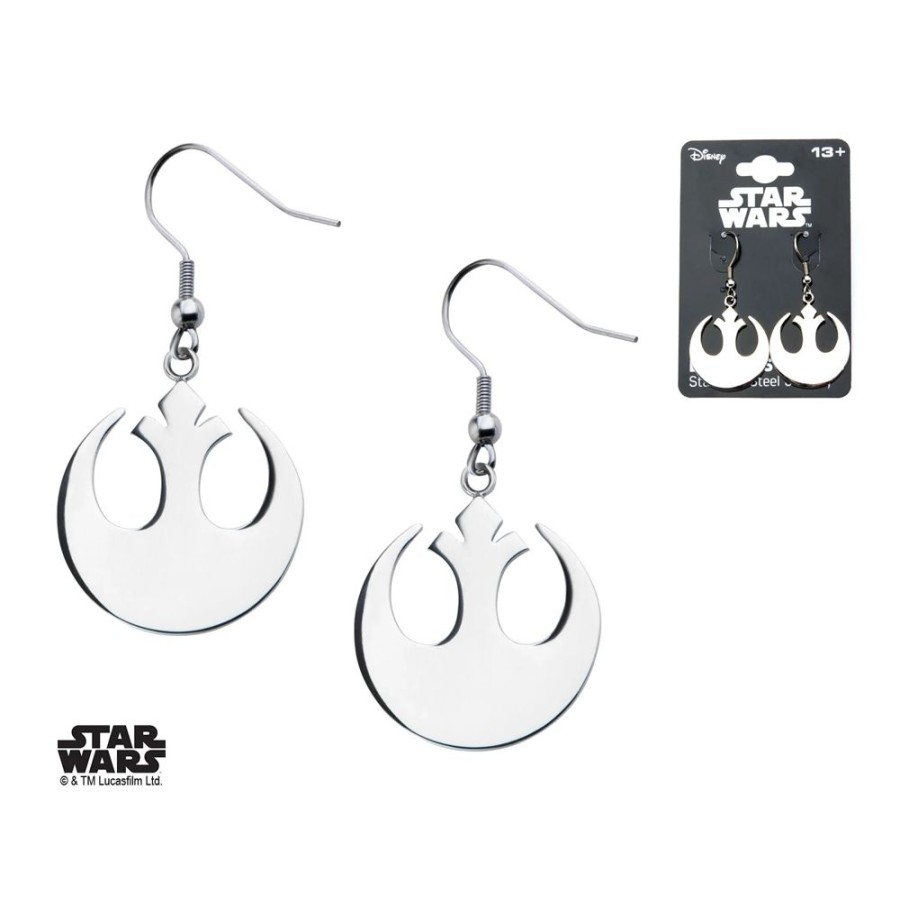 S1 Studio | Star Wars - Women'S Stainless Steel Rebel Symbol Hook Dangle Earrings