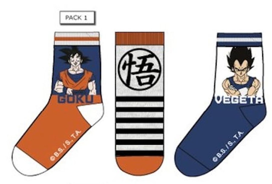 DRAGON BALL | Dragon Ball - Pack De 3 Chausettes Goku/Vegeta (T27/30)