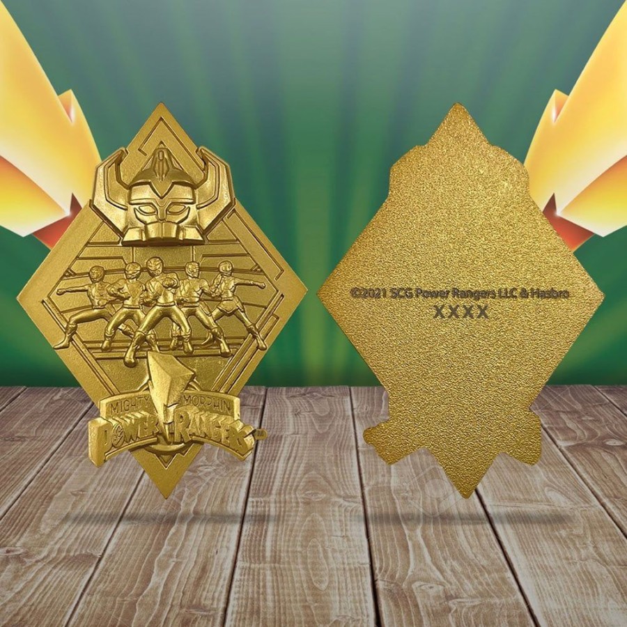 Fanattik | Power Rangers - Medaillon Metal Plaque Or Collector '9X12.5X2.5Cm'