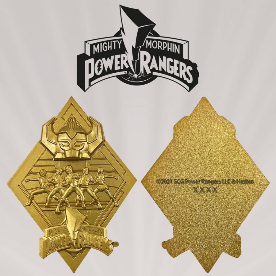 Fanattik | Power Rangers - Medaillon Metal Plaque Or Collector '9X12.5X2.5Cm'