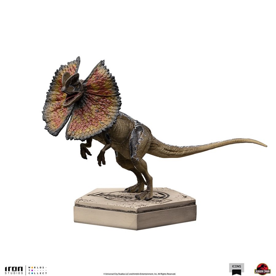 Iron Studios | Jurassic Park - Dilophosaurus - Statuette Icons 9 X 6,7 X 12,5Cm