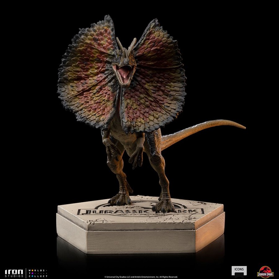 Iron Studios | Jurassic Park - Dilophosaurus - Statuette Icons 9 X 6,7 X 12,5Cm