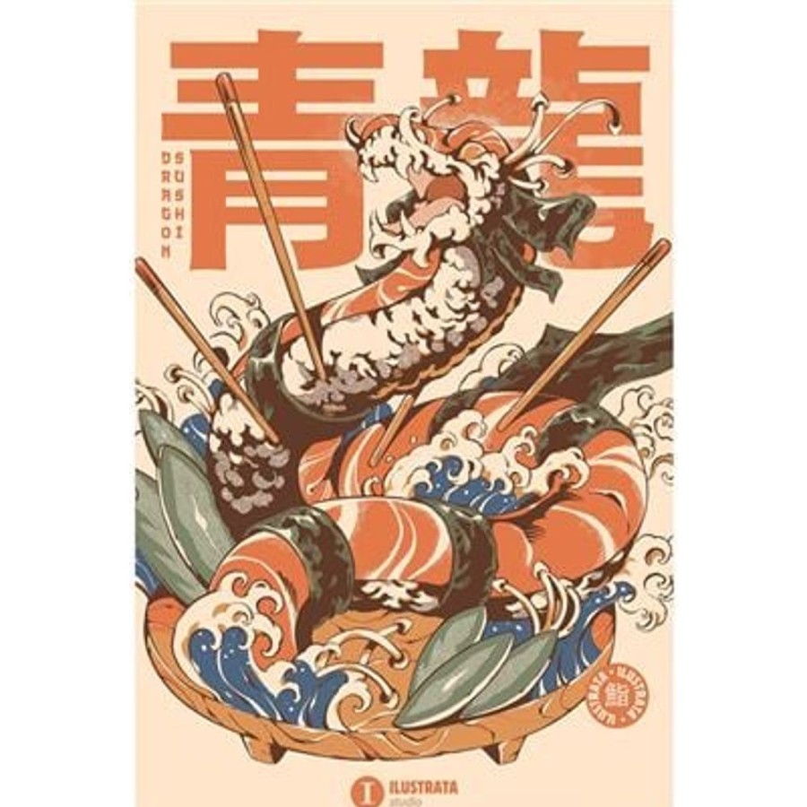 Pyramid | Ilustrata - Dragon Sushi - Poster 61 X 91Cm