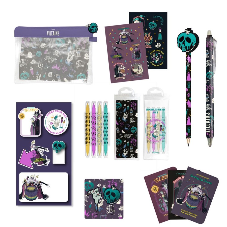 Grupo Erik | Disney - Vilains - Set De Papeterie Avec 3 Notebooks A6 - 10Pc.