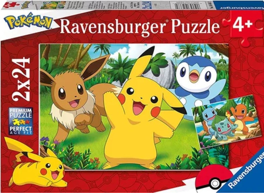 Ravensburger | Pokemon - Pikachu Et Ses Amis - 2 Puzzle 24P