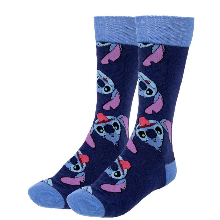 Cerda | Stitch - Happy - Pack De 3 Paires De Chaussettes (Taille 40-46)