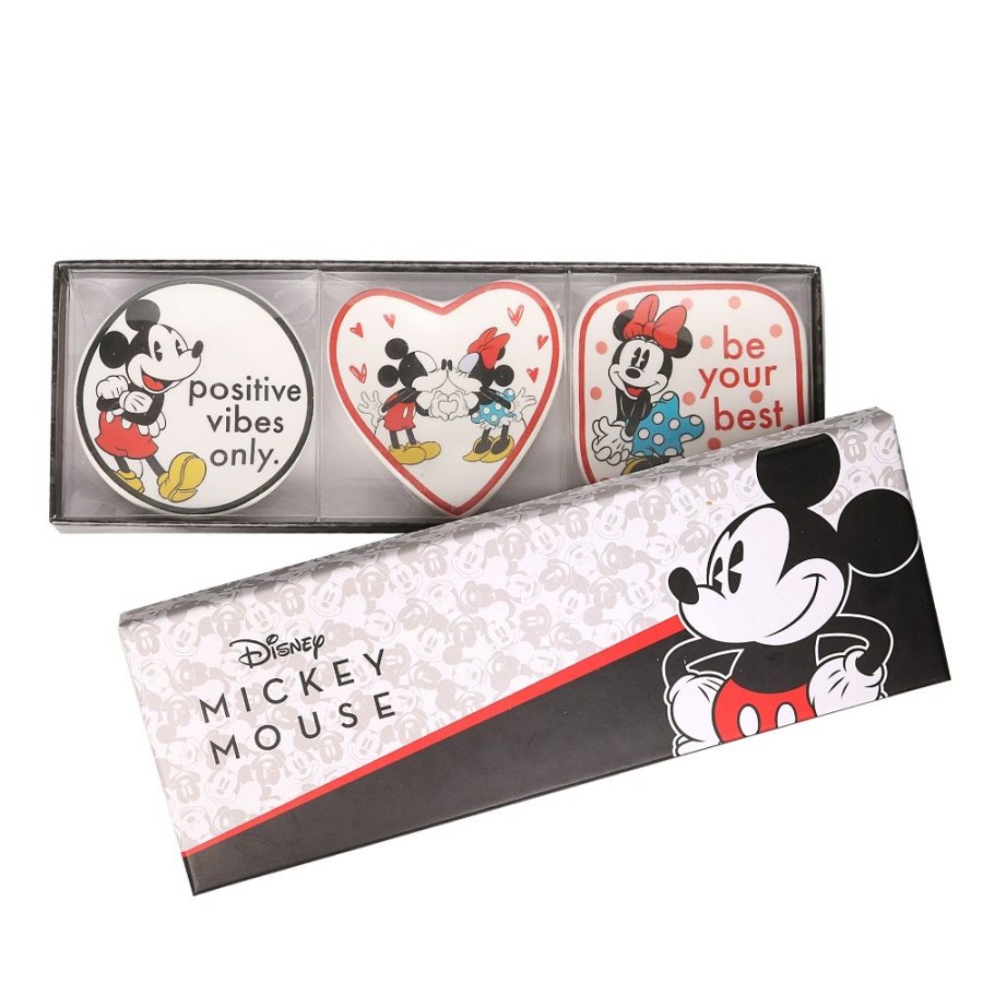 Peershardy | Minnie & Mickey - Set De 3 Minis Plateaux A Bijoux - 20,6X7,2X2,3 Cm