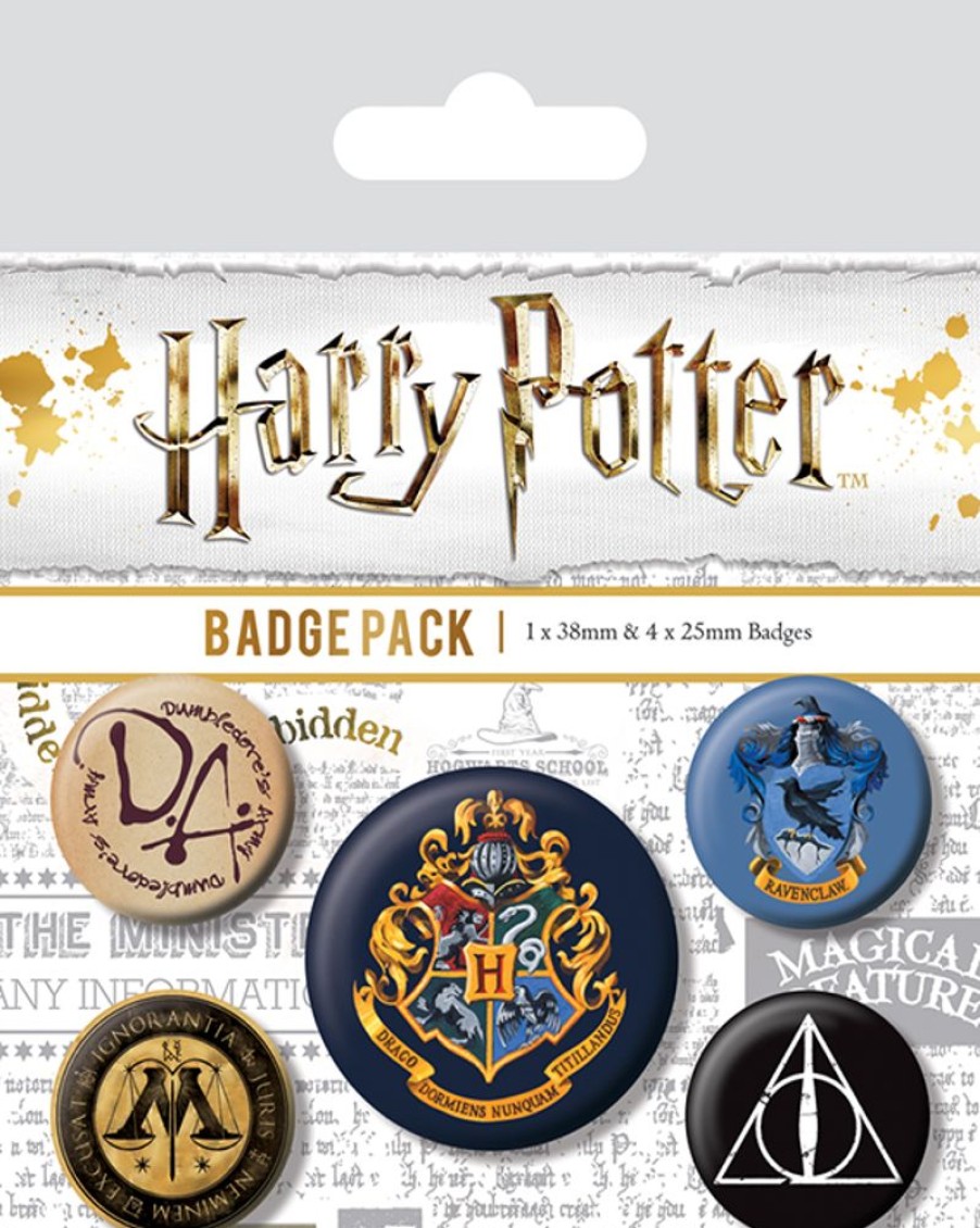 Pyramid | Harry Potter - Pack 5 Badges - Hogwarts