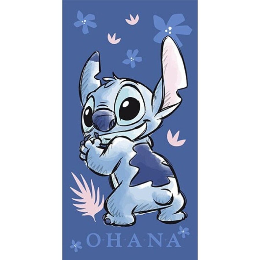 AyMax | Lilo & Stitch - Ohana - Serviette De Plage 100% Polyester 70X140Cm