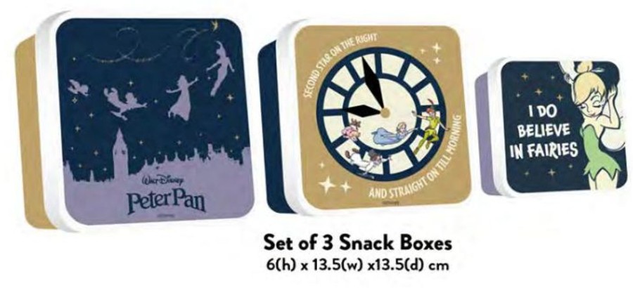 HMB | Disney - Peter Pan - Set De 3 Boites A Snack