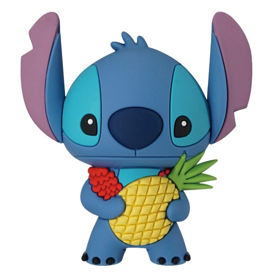 Monogram | Disney - Stitch Avec Ananas - Aimant A Collectionner En Mousse 3D