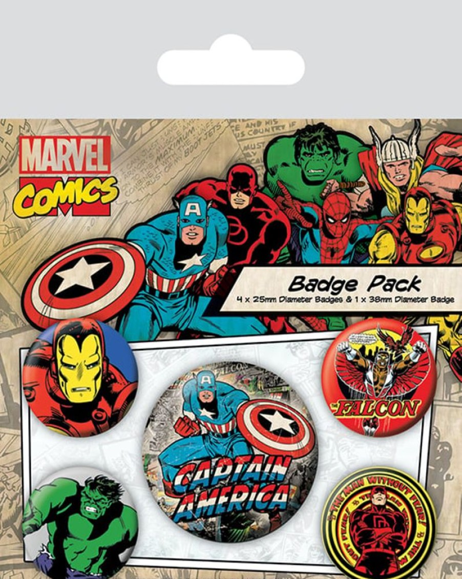 Pyramid | Marvel - Captain America - Pack De 5 Badges