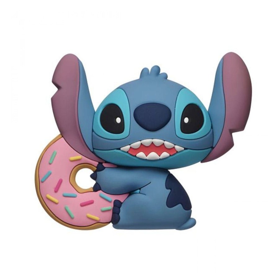 Monogram | Disney - Stitch Avec Donut - Aimant A Collectionner En Mousse 3D