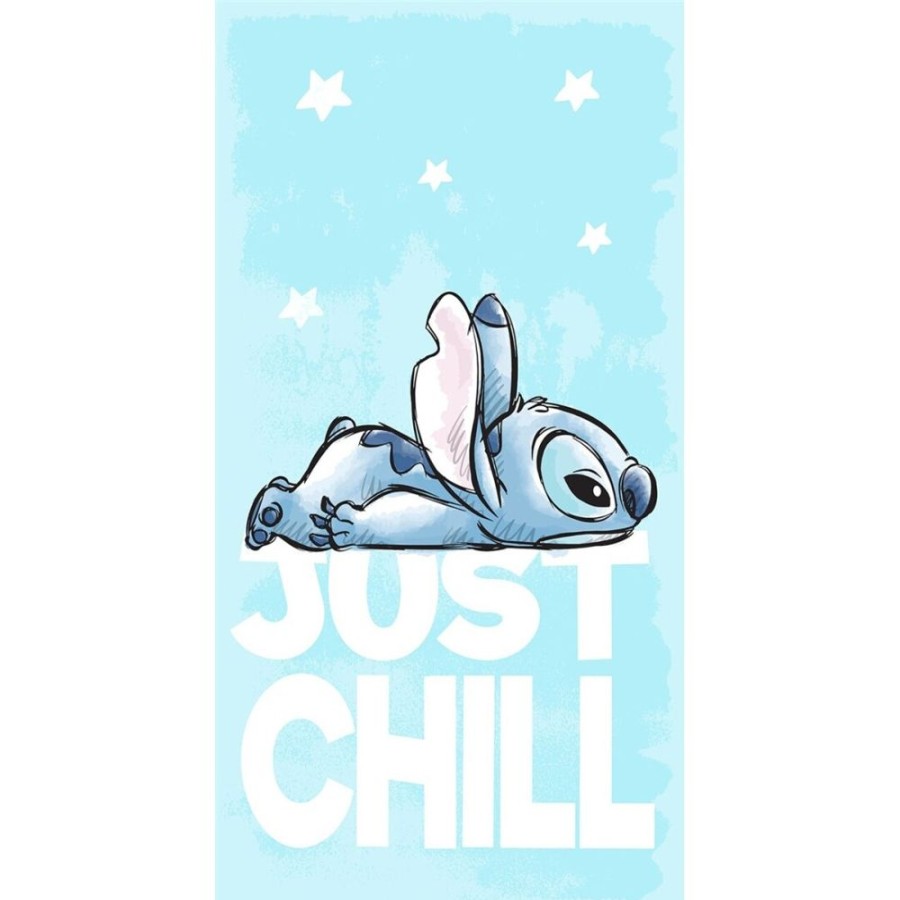 AyMax | Lilo & Stitch -Just Chill - Serviette De Plage 100% Polyester 70X140Cm