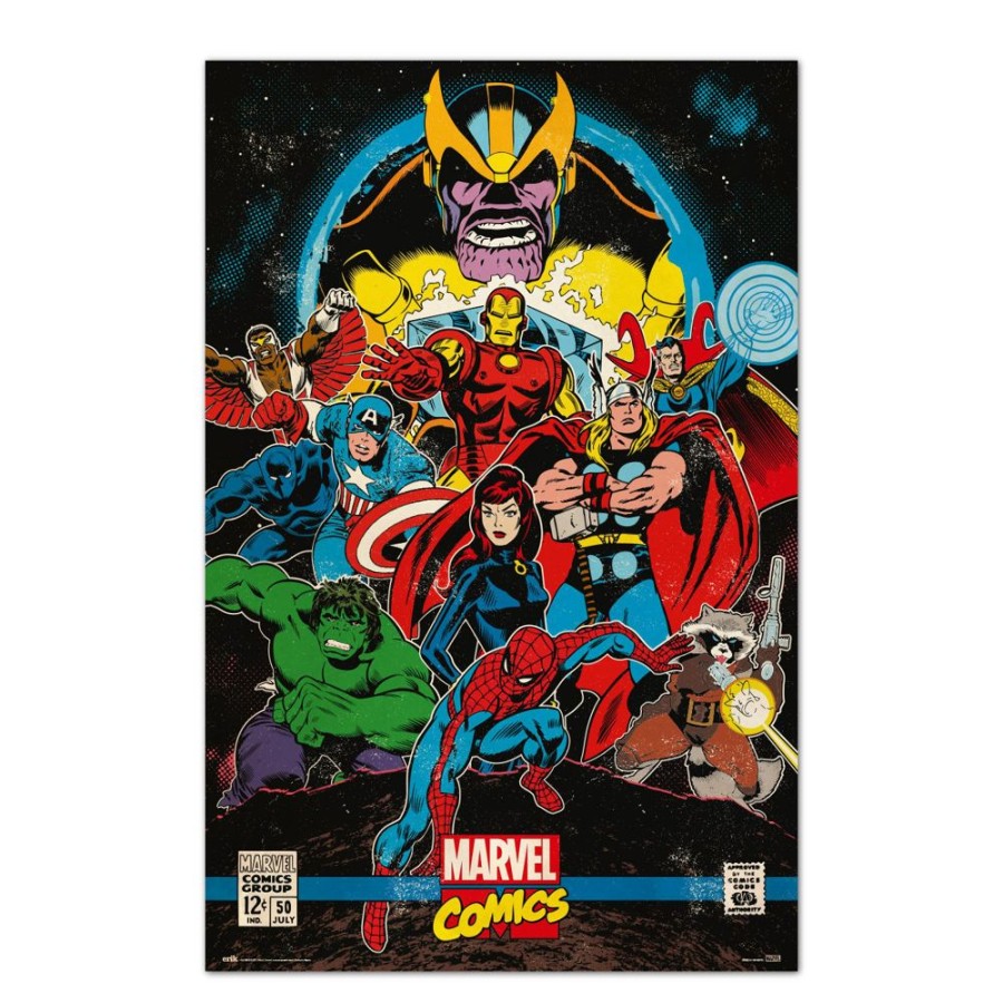 Grupo Erik | Avengers - Infinity Retro - Poster 61X91Cm