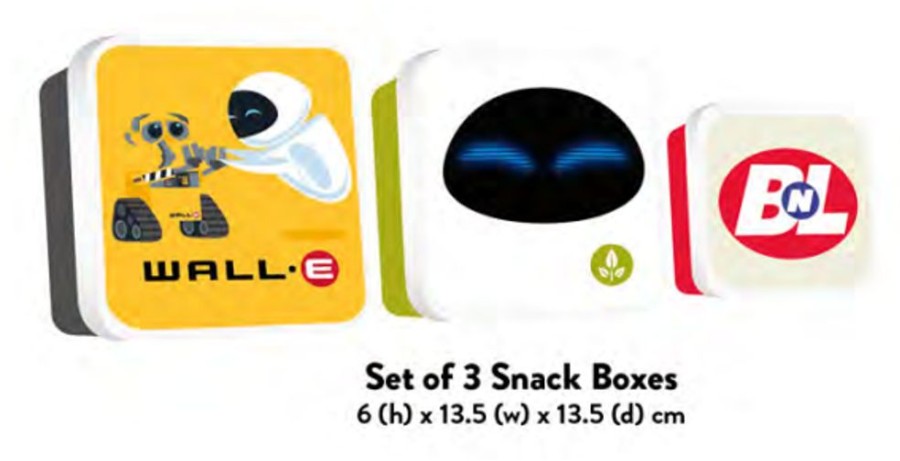 HMB | Disney - Wall-E - Set De 3 Boites A Snack