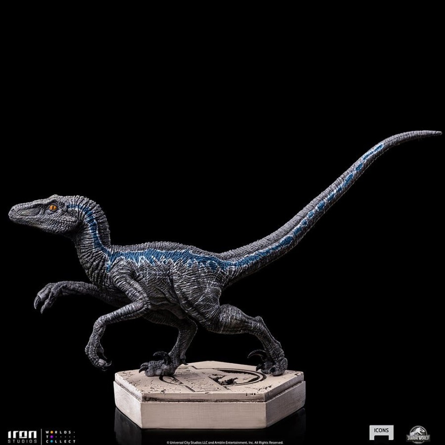 Iron Studios | Jurassic World - Velociraptor Blue - Statuette Icons 9Cm