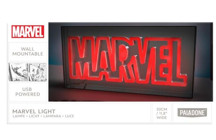 Paladone | Marvel - Logo - Lampe Led Neon 15.5X30.5Cm