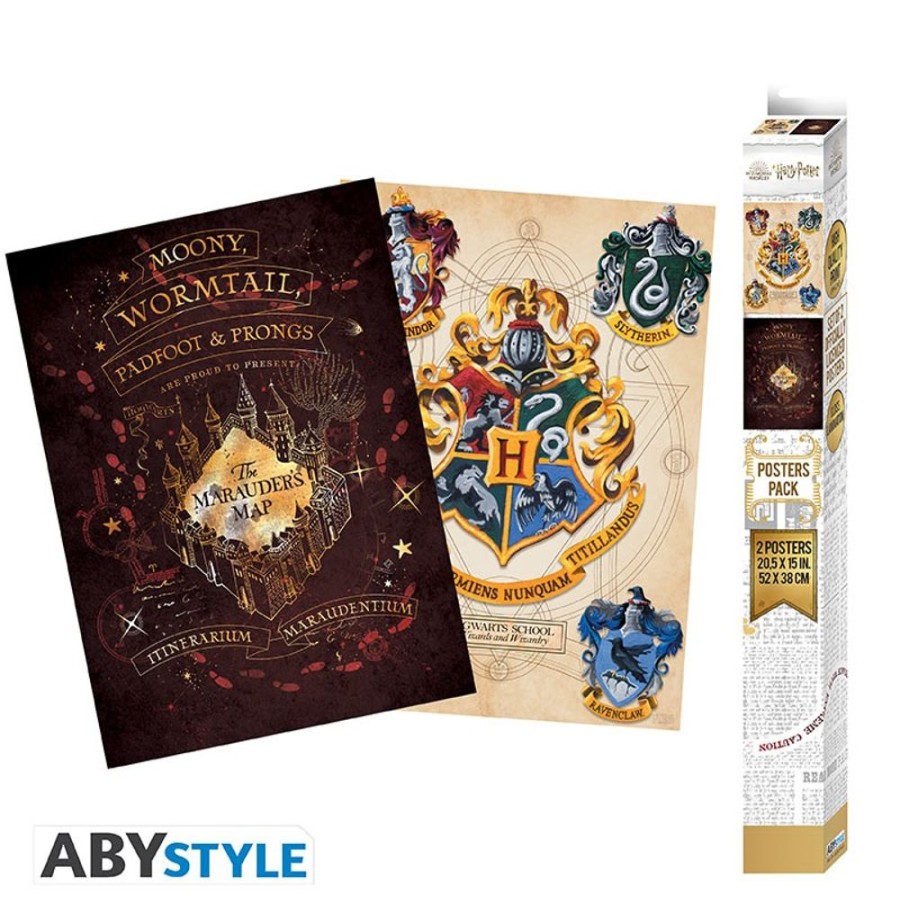 ABYstyle | Harry Potter - Blason & Maraudeurs - Set 2 Posters '52X38'