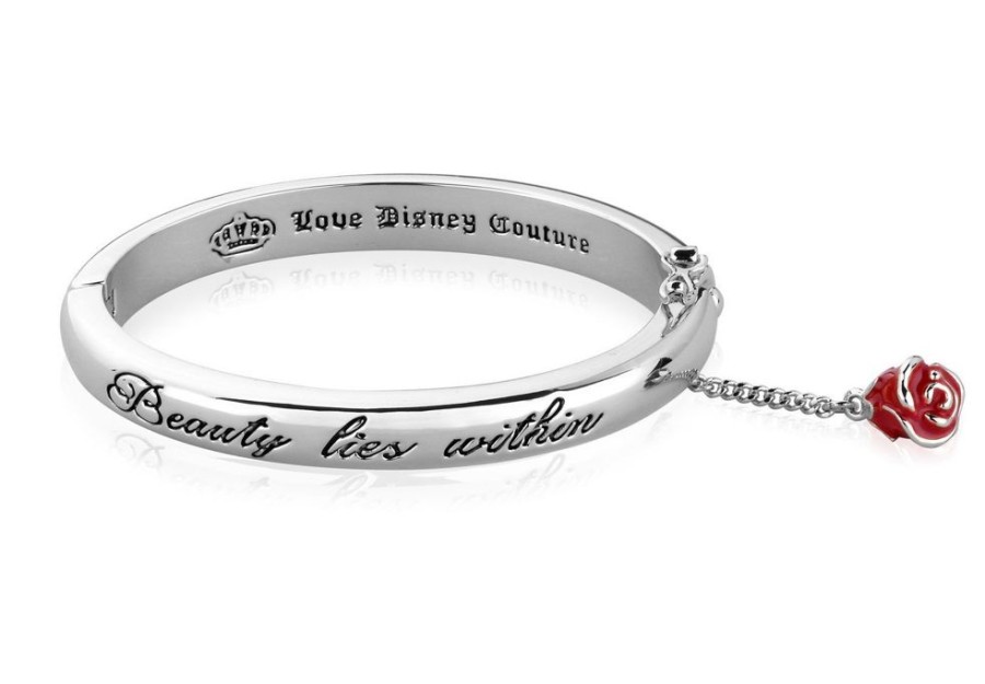 Couture Kingdom | Beauty & The Beast - Beauty Lies Bangle 'White Gold Plated'