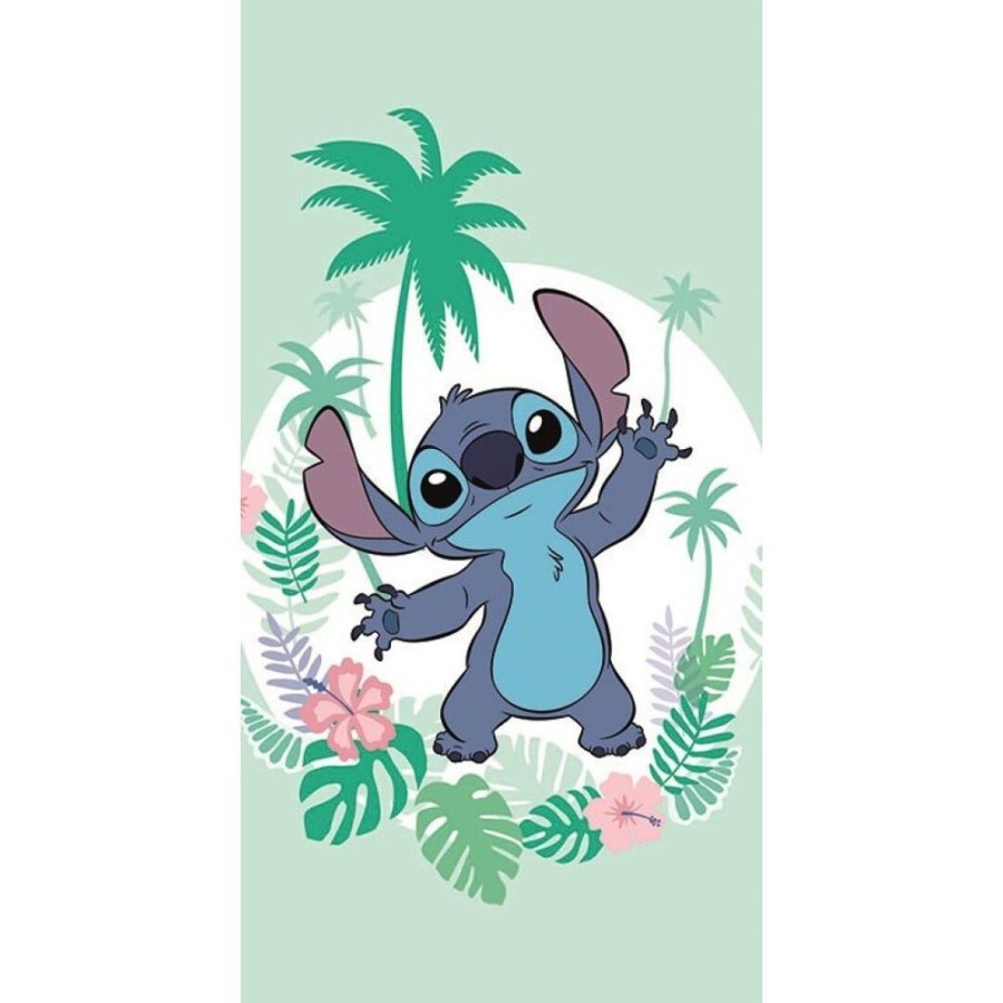 AyMax | Lilo & Stitch - Stitch - Serviette De Plage 100% Coton - 70X140Cm