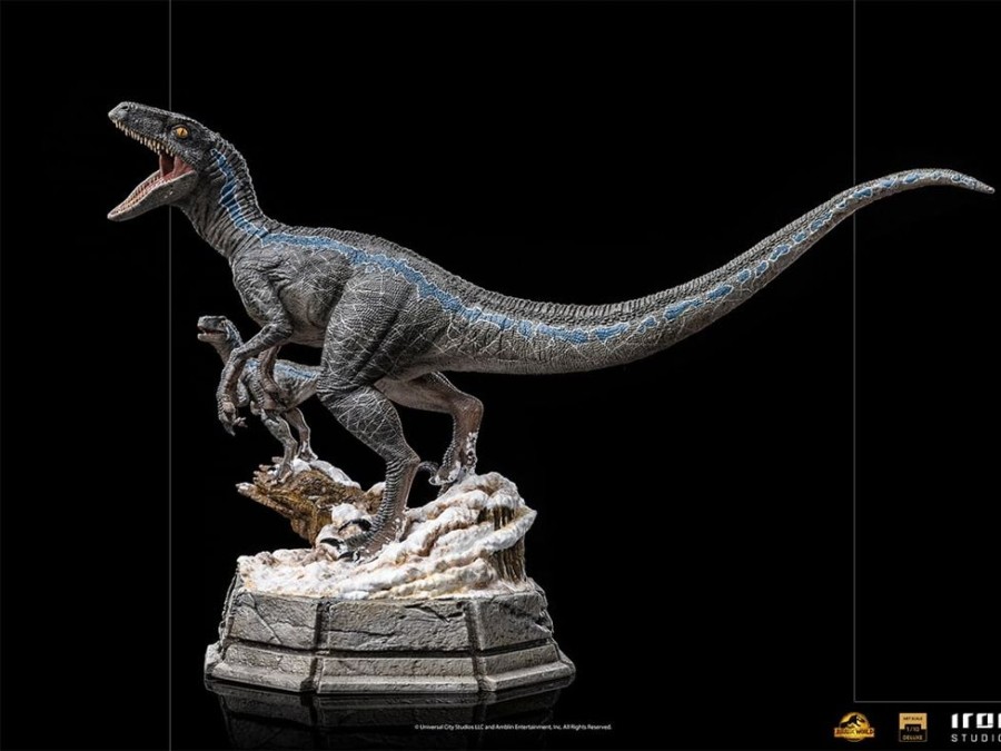 Iron Studios | Jurassic World - Blue Et Beta - Statuette Art Scale Deluxe 1/10