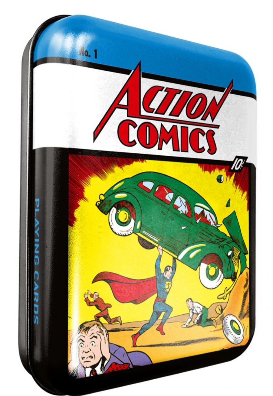 Cartamundi | Dc Comics - Action Comics - Jeu De Carte Boite Metallique