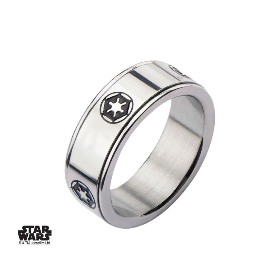 S1 Studio | Star Wars - Men'S Stainless Steel Empire Symbol Spinner Ring - Size 10