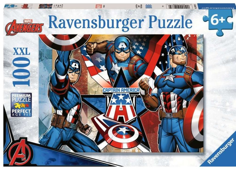 Ravensburger | Marvel - Captain America - Puzzle 100P Xxl