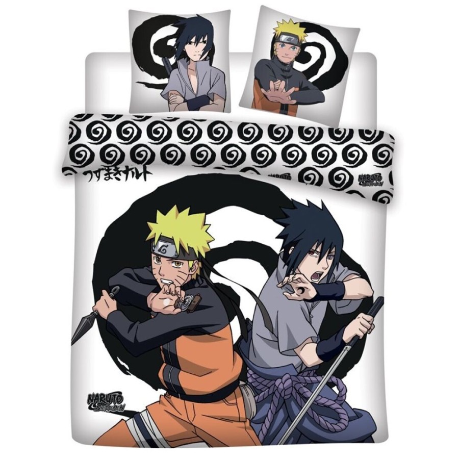 AyMax | Naruto - Naruto & Sasuke - Parure De Lit 240X220 - '100% Microfibre'