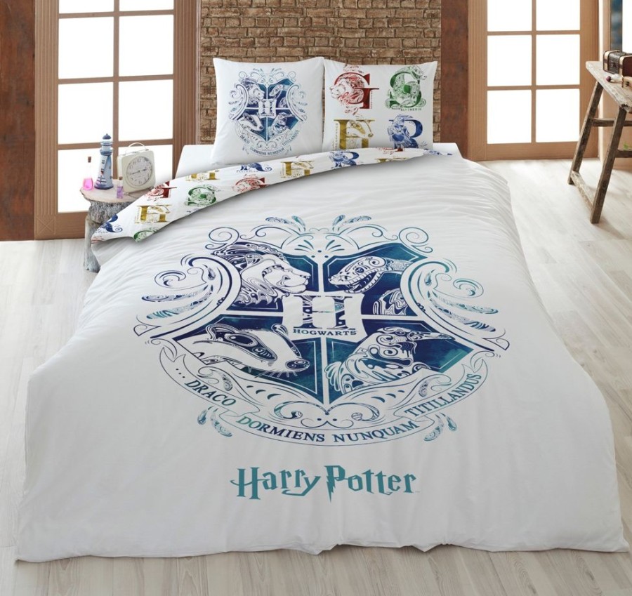 AyMax | Harry Potter - Parure De Lit 140X200Cm - Hogwarts W. '100% Microfibre'