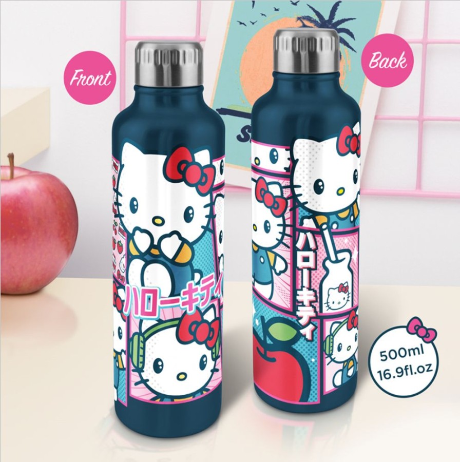 Paladone | Hello Kitty - Bouteille D'Eau En Metal 500Ml